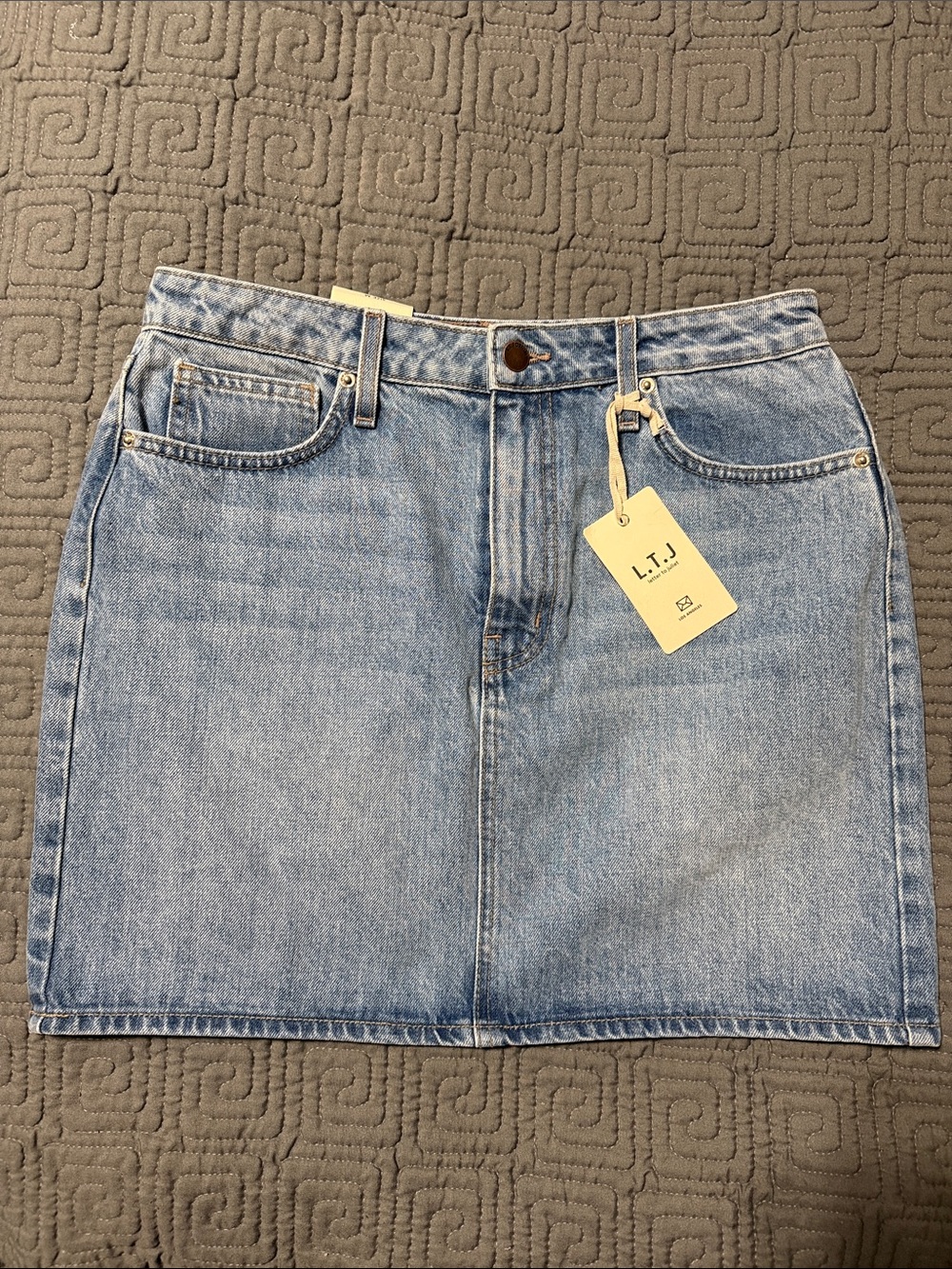 L.T.J. Light Blue Denim Mini Skirt - Classic Casual Style